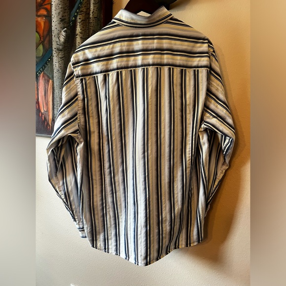 Tommy Bahama Shirt Mens Size L Blue Striped Button Up Causal  Long  Sleeves - Picture 3 of 8